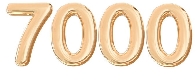 000 followers number gold7