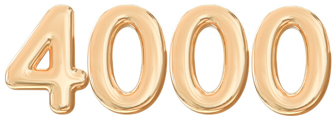 4000 followers number gold