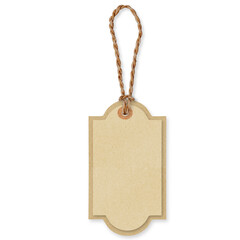 PNG. Brown tag paper cut.