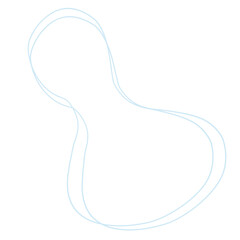 Obraz premium PNG. Blob doodle Abstract line art.