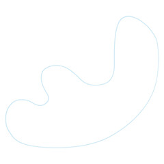 PNG. Blob doodle Abstract line art.