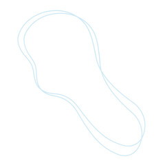 PNG. Blob doodle Abstract line art.