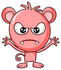Cute monster with face expression