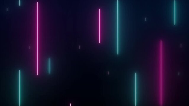 Neon lights effect background. 4K video seamless pattern looping. 