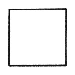 Black square frame element with line border png.