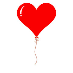 Fototapeta na wymiar Red balloon Heart shape.