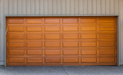 Garage door in a luxury house. Garage door in Vancouver, Canada. Street photo