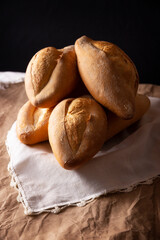 Bolillos. Traditional mexican bakery. White bread commonly used to accompany food and to prepare Mexican sandwiches called Tortas.