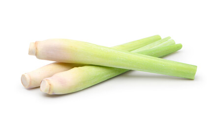 Fresh lemon grass isolated on white background. Clipping path