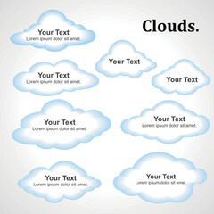 text caption cloud bubble pack