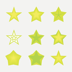 Fototapeta premium star gift rate gold set pack