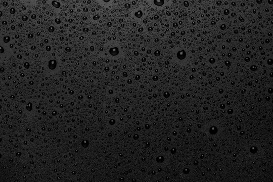 water drops on a black background