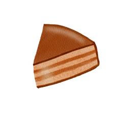 Watercolor cake. chocolate Cake.