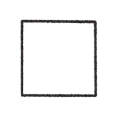 Black square frame element with line border png.