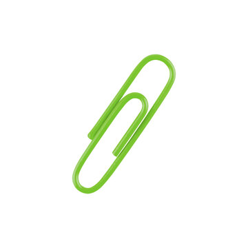 PNG. Green Paper Clip