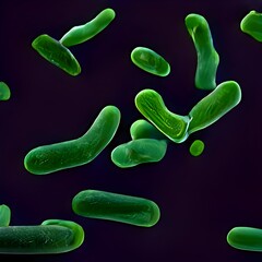Bacteria Lactobacillus, 3D illustration. lactic acid bacteria.