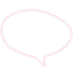 PNG. Pink Speech bubble watercolor.