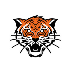 tiger head logo vector icon illustration