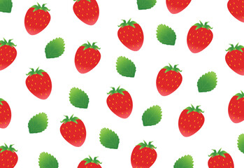 Fruits pattern with strawberry