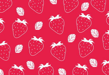 Fruits pattern with strawberry