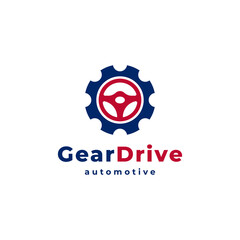 Steering Gear Drive Car Automotive Logo Design Inspiration