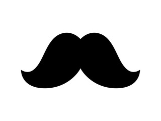 Set of Hipster Mustache icon. Barber symbol silhouette isolated on white background. 
Concept of barbershop, party, man's holiday. Vector illustration for Website page and mobile app design. 
