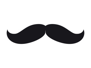 Set of Hipster Mustache icon. Barber symbol silhouette isolated on white background. 
Concept of barbershop, party, man's holiday. Vector illustration for Website page and mobile app design. 
