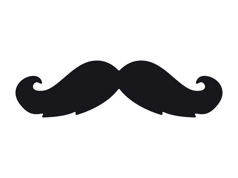 Set of Hipster Mustache icon. Barber symbol silhouette isolated on white background. 
Concept of barbershop, party, man's holiday. Vector illustration for Website page and mobile app design. 

