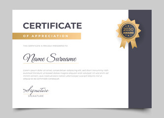 modern elegant certificate design template. vector illustrations