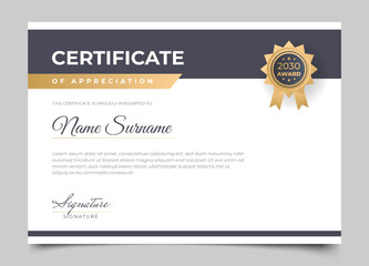modern elegant certificate design template. vector illustrations
