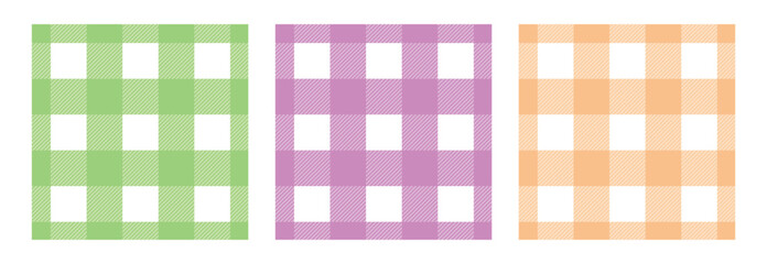 チェック柄のパターン素材。ギンガムチェック。