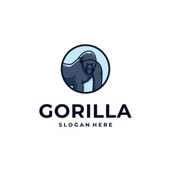 GORILLA LOGO DESIGN WITH CIRCLE SHAPE