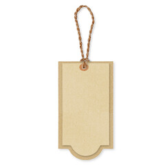 PNG. Brown tag paper cut.