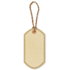 PNG. Brown tag paper cut.