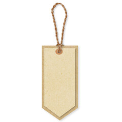 PNG. Brown tag paper cut.