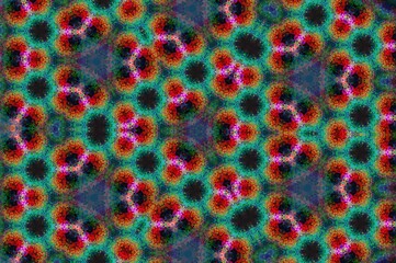 green and red background tropical colors mosaic
