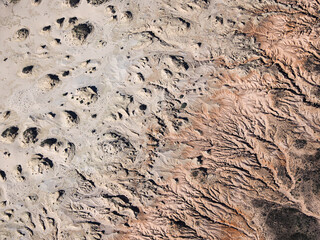 Naklejka premium Aerial view of Lake Mungo walls of China