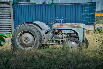 old rusty tractor