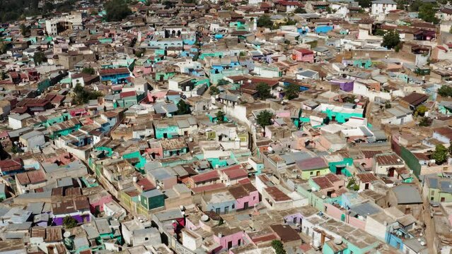 Harar Jugol Old Town, Harari Region, Harar, Ethiopia - aerial drone shot