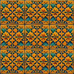 Morrocan Tiles Pattern, Italian Tiles Wallpaper, Vintage Flooring, Mediterranean Home Decoration, Arabian Style Ornaments, Islamic Ceramics, Architecture Patchwork, Interior and Exterior Surface