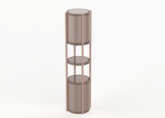 Display stand, retail display stand for product , display stands isolated on white background. 3d illustration
