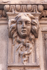 St. Petersburg, Russia. Typical city view in ​​historical part of the city, architectural fragment