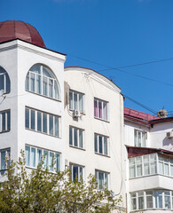 Architecture, residential high-rise buildings against the sky.