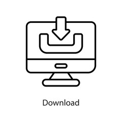 Download vector Outline Icon Design illustration on White background. EPS 10 File 