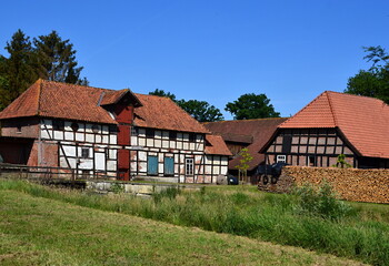 Fototapeta na wymiar Historical Manor in the Village Böhme, Lower Saxony
