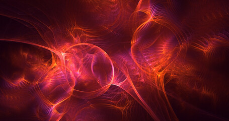 3D rendering abstract multicolor technology fractal light background