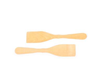 Wooden spatulas for comfortable turning food while cooking.