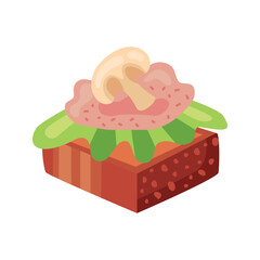 salmon and mushroom appetizer