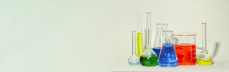 Concept of science and research with laboratory accessories
