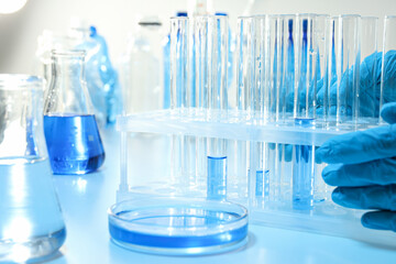 Concept of science and research with laboratory accessories